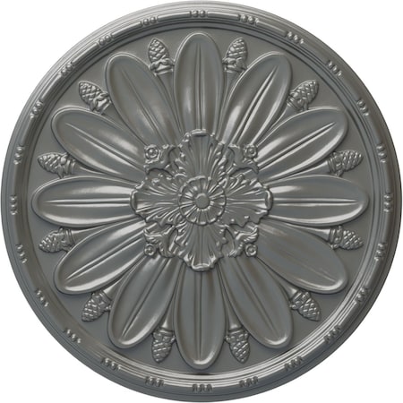 Ekena Millwork Fairfax Ceiling Medallion, Hand-Painted Silver, 29 7/8"OD x 1 3/8"P CM29FASLS